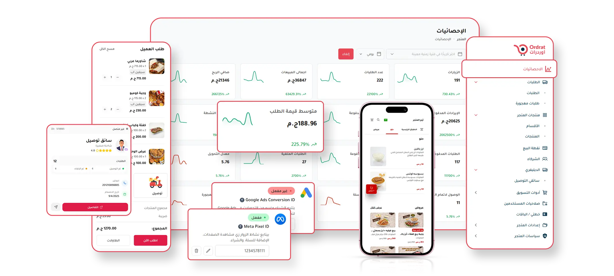 لوحة تحكم أوردرات